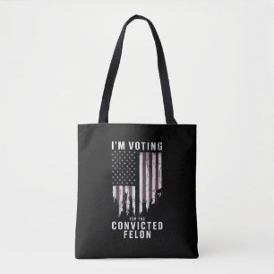 Jag Röstar På Den Dömde Felon Pro Trump 2024 Tygkasse