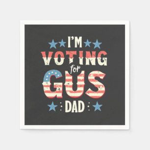 Jag Röstar På Gus Pappa Harris Walz Val  Pappersservett