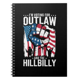 Jag röstar på Outlaw och Hillbilly 2024 Anteckningsbok