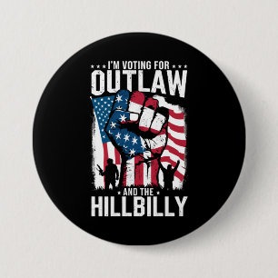 Jag röstar på Outlaw och Hillbilly 2024 Knapp
