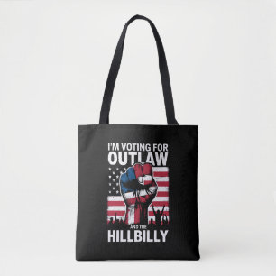 Jag röstar på Outlaw och Hillbilly 2024 U Tygkasse