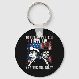 Jag röstar på outlaw och hillbilly Trump Nyckelring