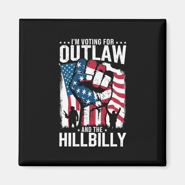 Jag Röstar På Utbölingen Och Hillbilly 2024 Magnet (Framsidan)