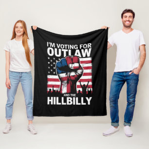 Jag Röstar På Utbölingen Och Hillbilly 2024 U Fleecefilt