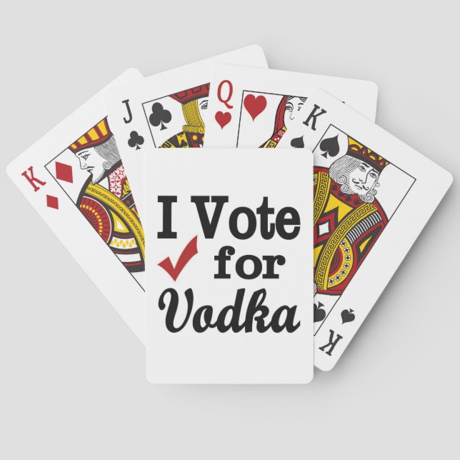 Jag röstar på Vodka Casinokort (Baksidan)