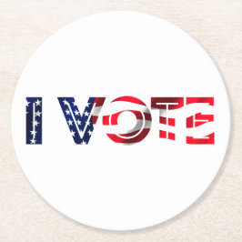 Jag röstar underlägg papper rund