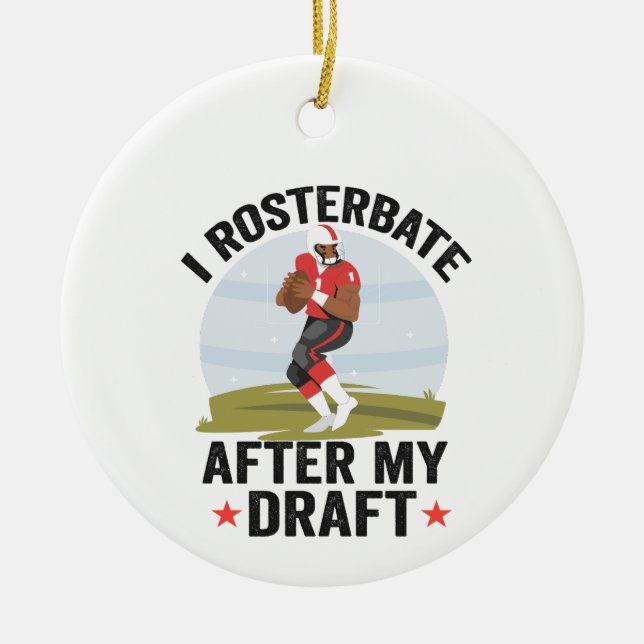 Jag rosterbat efter min fantastiska fotboll julgransprydnad keramik (Framsidan)