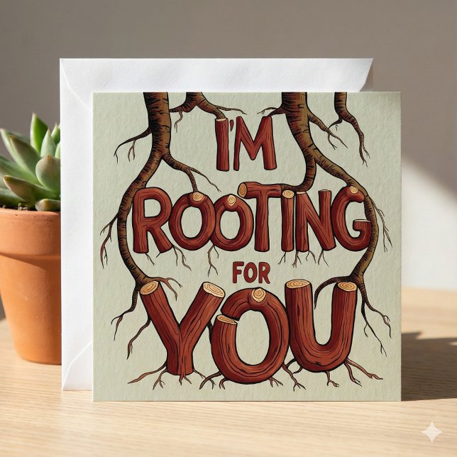 Jag roterar efter ditt kort (Empower someone special with this, "I'm rooting for you" card! )