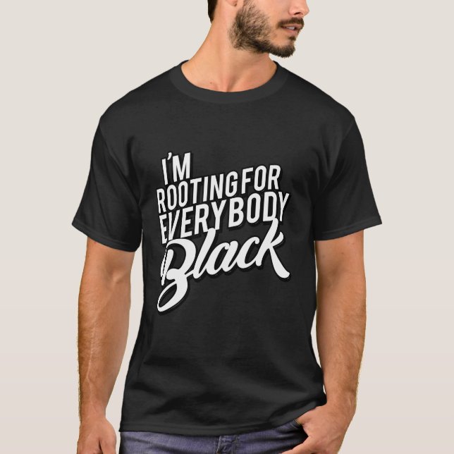 Jag roterar för alla svarta t shirt (Framsida)