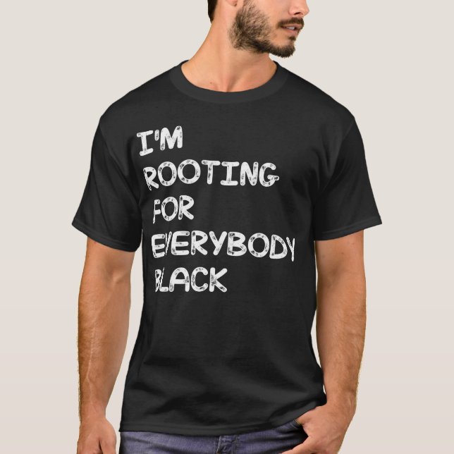 Jag roterar för alla svarta t shirt (Framsida)