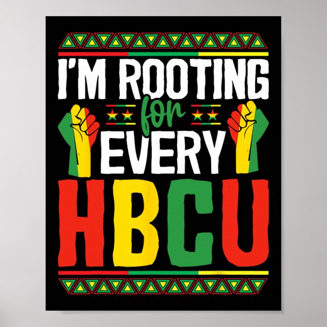 Jag roterar för varje hbcu-svart historikmånad poster (Framsidan)