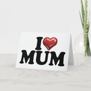 Jag rött blankt hjärta MAMMA mors dag mamma födels Kort