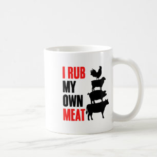 Jag rub min egen Kött Funny Bbq Grilling Smoking K Kaffemugg