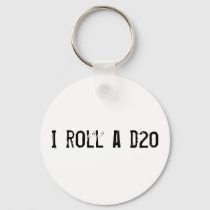 Jag rullar en d20 - keychain nyckelring