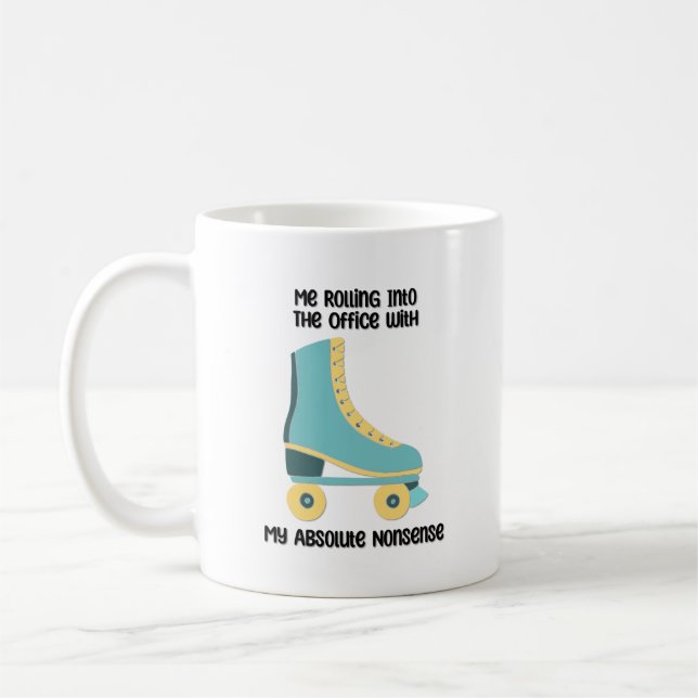 Jag rullar in i Office W/ mitt absoluta nonsens Kaffemugg (Vänster)