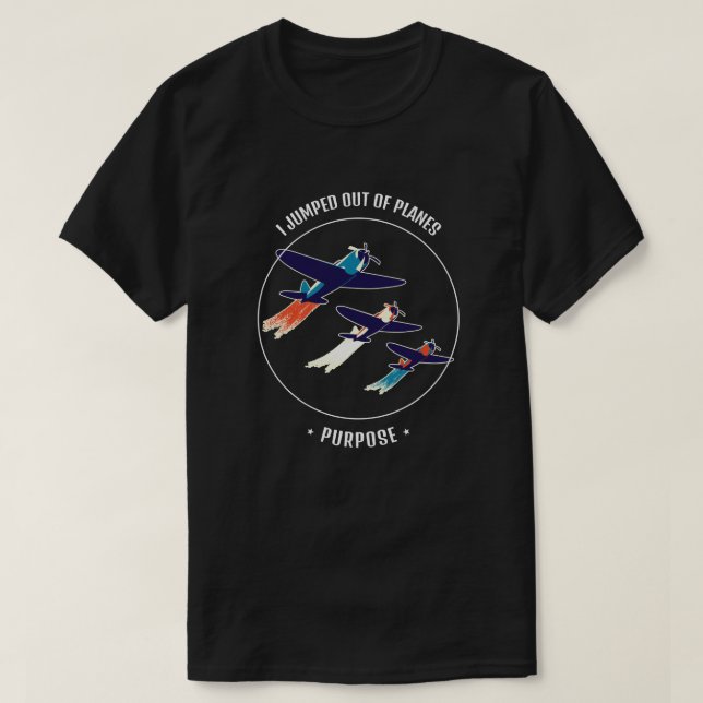 Jag rusade ut ur Flygplan på en sakveterancitat T Shirt (Design framsida)