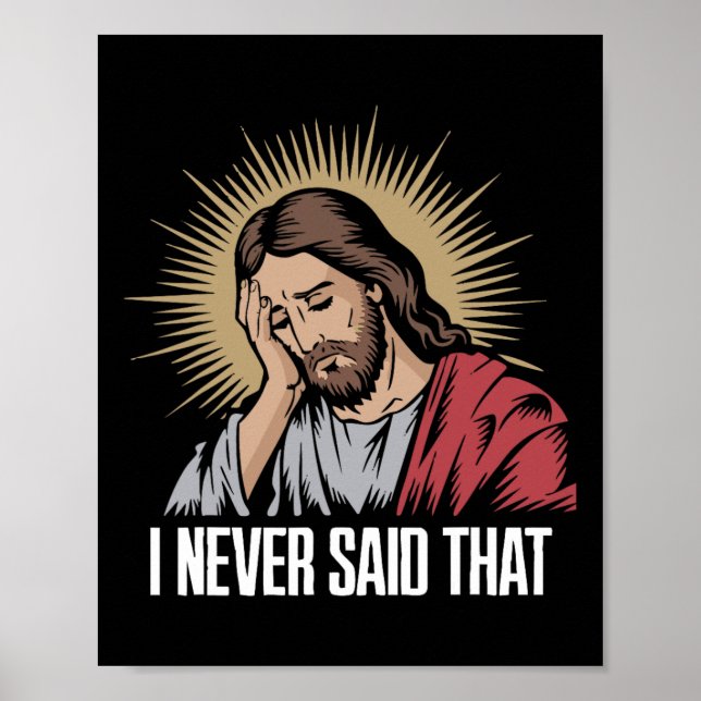 Jag sa aldrig att den lille Jesus H Poster (Framsidan)