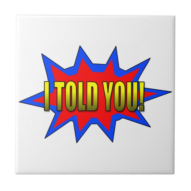 Jag sa åt dig kakelplatta (Framsidan)