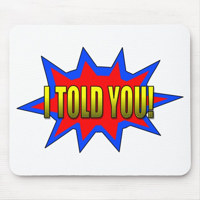 Jag sa åt dig musmatta (Framsidan)