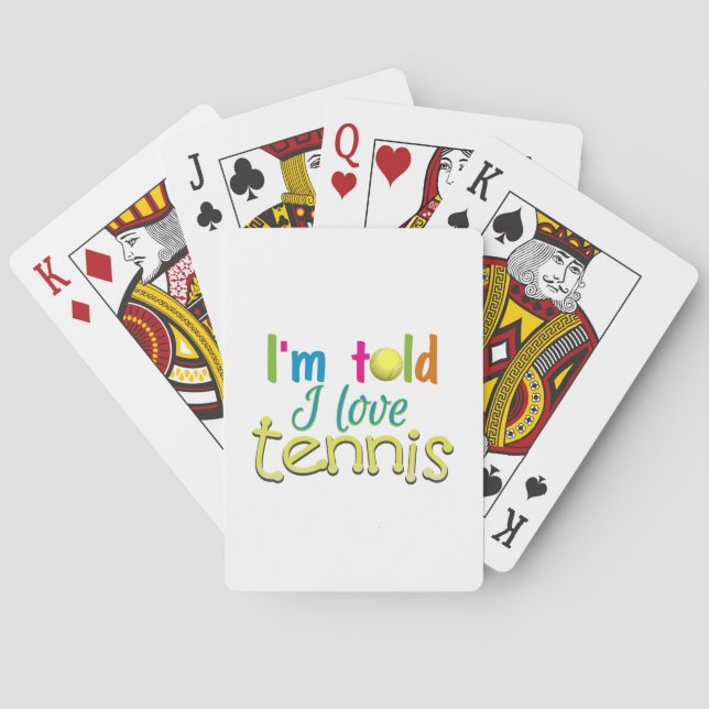 Jag sa att jag kärlek tennis spel kort (Baksidan)