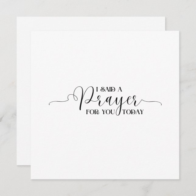 Jag sa en bön till dig idag (Fram/baksida)