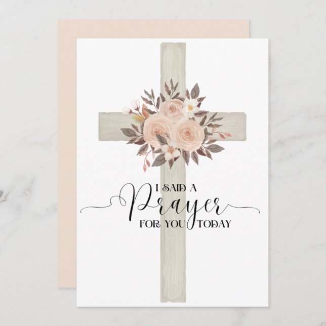 Jag sa en bön till dig idag tack kort (Fram/baksida)