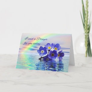Jag sa en bön till dig med glöd-jag-inga blommor kort