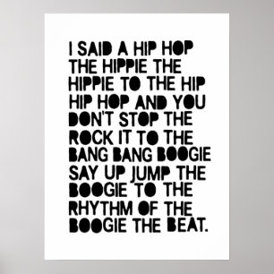 Jag sa hip hop poster