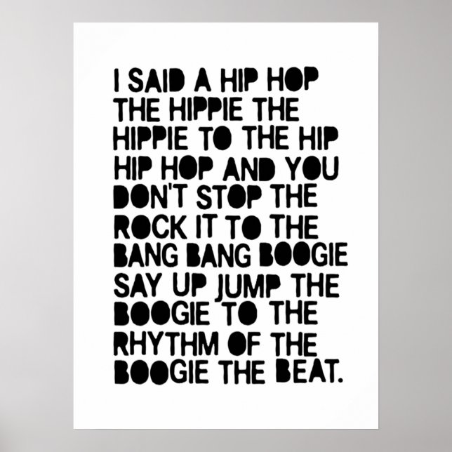 Jag sa hip hop poster (Framsidan)