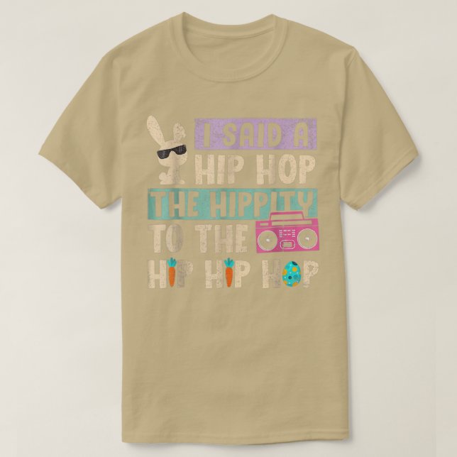 Jag sa höften till Skutt Hip hop Bunny T Shirt (Design framsida)