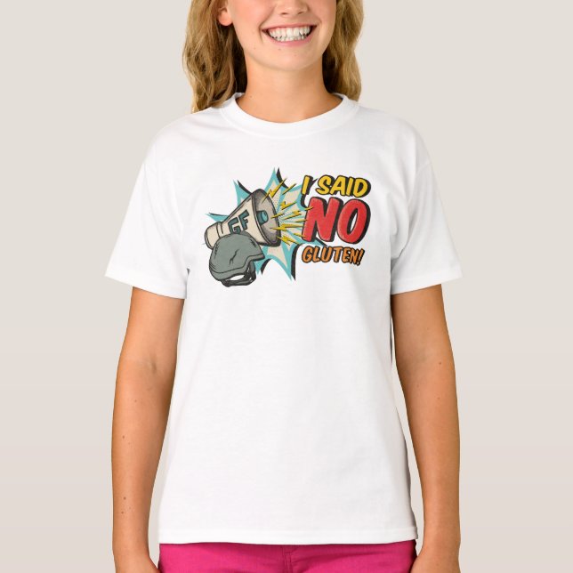Jag sa inget Gluten (militärt kommando)! T Shirt (Framsida)