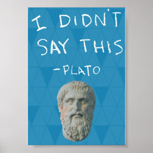 "Jag sa inte det här" - Platon Poster