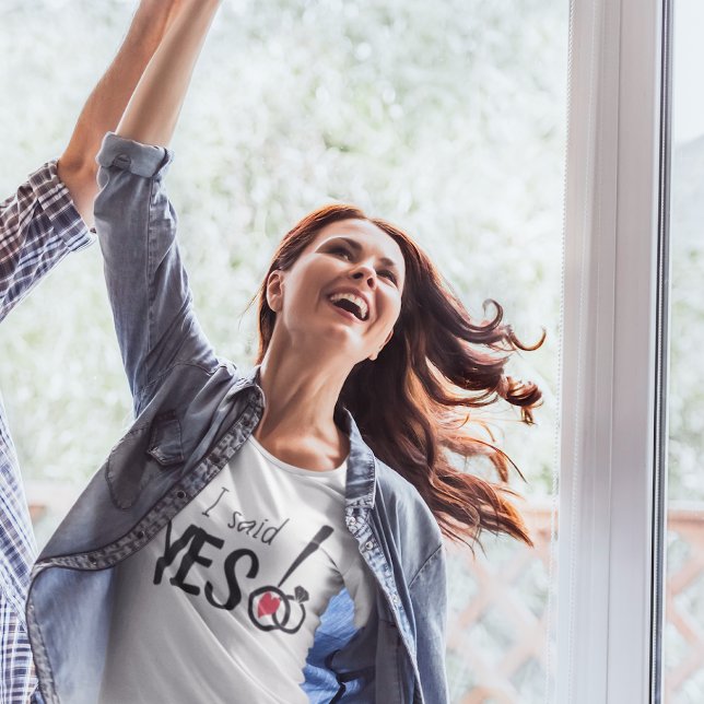 Jag sa ja Bride till Förlovningen T Shirt (Skapare uppladdad)