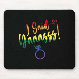 Jag Sa Ja Hbtq Pride Regnbåge Brudgum Bachelore Musmatta