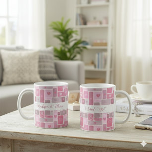 Jag Sa Ja Rosa Förlovningsmodern Skrift Kaffemugg