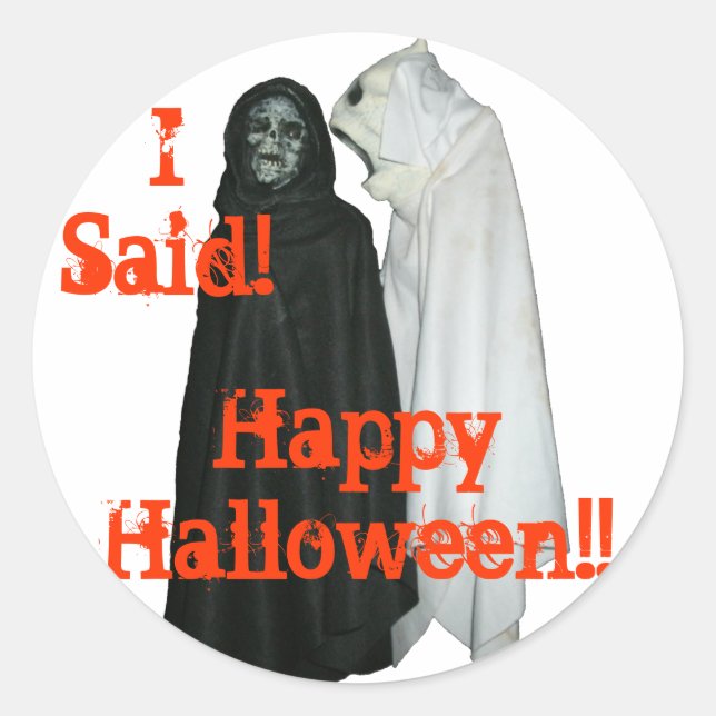 Jag sa! runt klistermärke (Framsida)