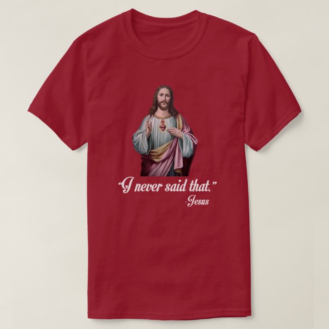 "JAG SADE ALDRIG DET." TEE (Design framsida)