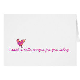 Jag sade lite en bön… OBS kort