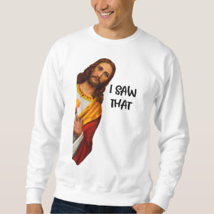 Jag såg att det var roligt Jesus Meme Christian Lång Ärmad Tröja