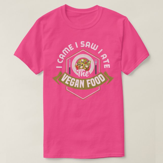 Jag såg att jag åt den veganska matvegetariska Tof T Shirt (Design framsida)