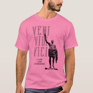 Jag såg att jag erövrade Veni Vidi Vici Manar Rosa T Shirt