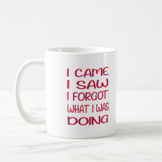 Jag såg att jag glömde det jag gjorde kaffemugg