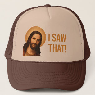 Jag såg att Jesus funy Christian Citote Keps