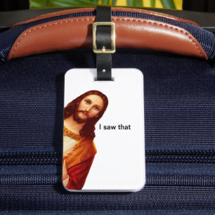 Jag såg att Jesus Luggage Travel Märkre Bagagebricka
