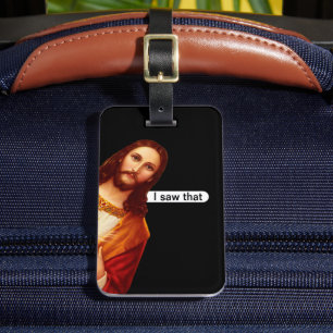 Jag såg att Jesus Luggage Travel Märkre Bagagebricka