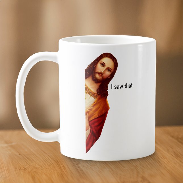 Jag såg att Jesus Mugg Dubbla stod sida vid sida (Skapare uppladdad)