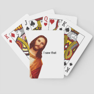 Jag såg att Jesus spelade kort Casinokort