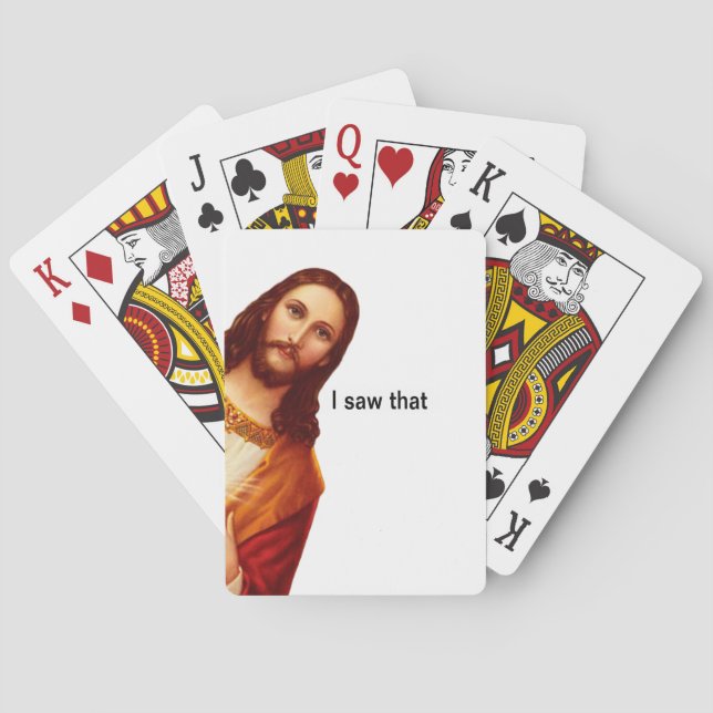 Jag såg att Jesus spelade kort Casinokort (Baksidan)