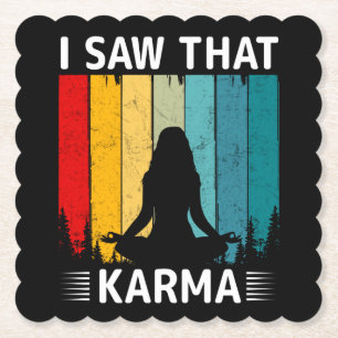 Jag såg att Karma Underlägg Papper