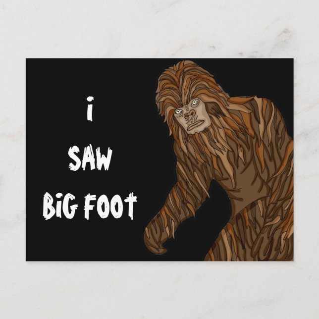 Jag såg Big Foot Vykort (Framsida)